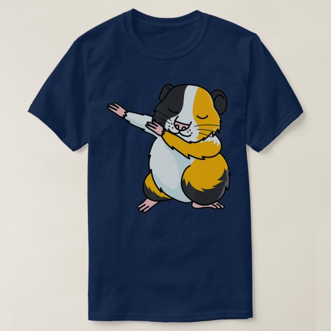 Coola Dabbing Guinea Gris Hiphop Dance Animal T Shirt (Design framsida)