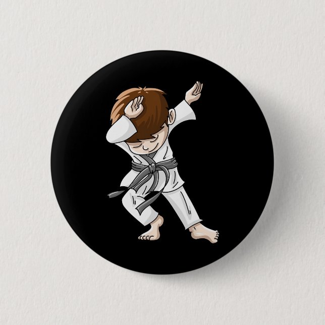 Coola Dabbing Karate Boy Funny Hip-skutt Judo Danc Knapp (Framsida)