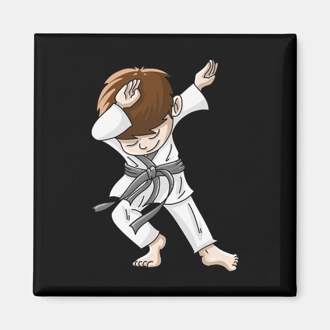 Coola Dabbing Karate Boy Funny Hip-skutt Judo Danc Magnet (Framsidan)