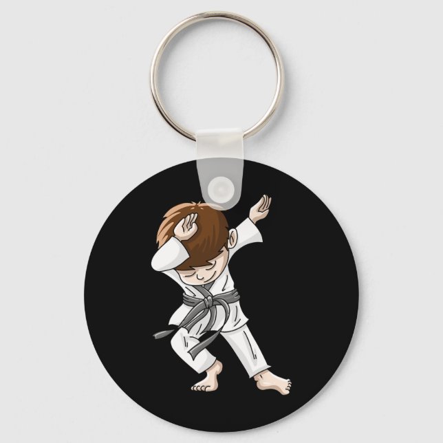 Coola Dabbing Karate Boy Funny Hip-skutt Judo Danc Nyckelring (Framsida)