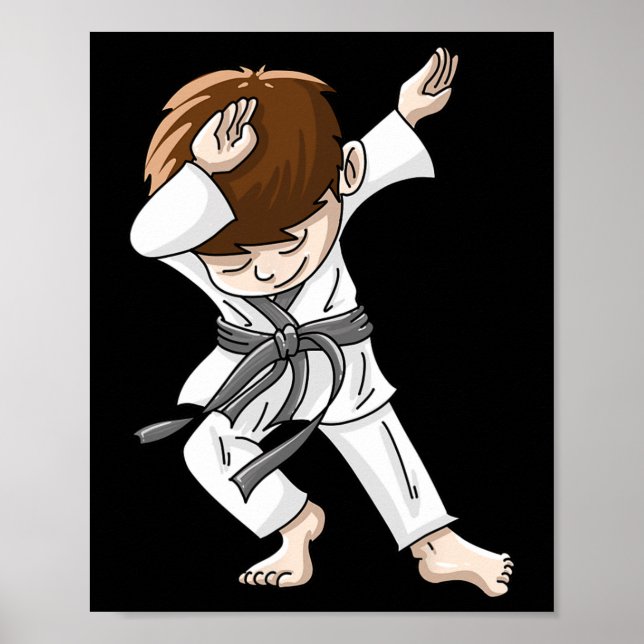 Coola Dabbing Karate Boy Funny Hip-skutt Judo Danc Poster (Framsidan)