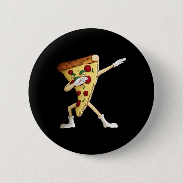 Coola Dabbing Pizza Funny Italy Paj Hip-skutt Danc Knapp (Framsida)