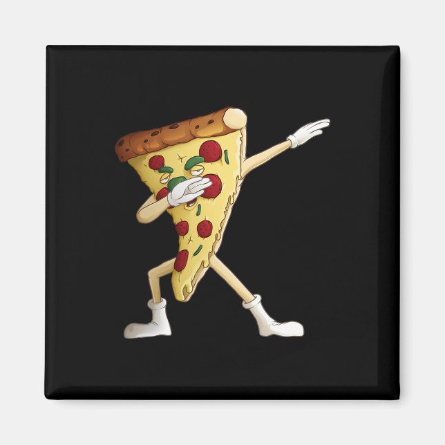 Coola Dabbing Pizza Funny Italy Paj Hip-skutt Danc Magnet (Framsidan)
