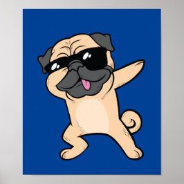 Coola Dabbing Pug Poster