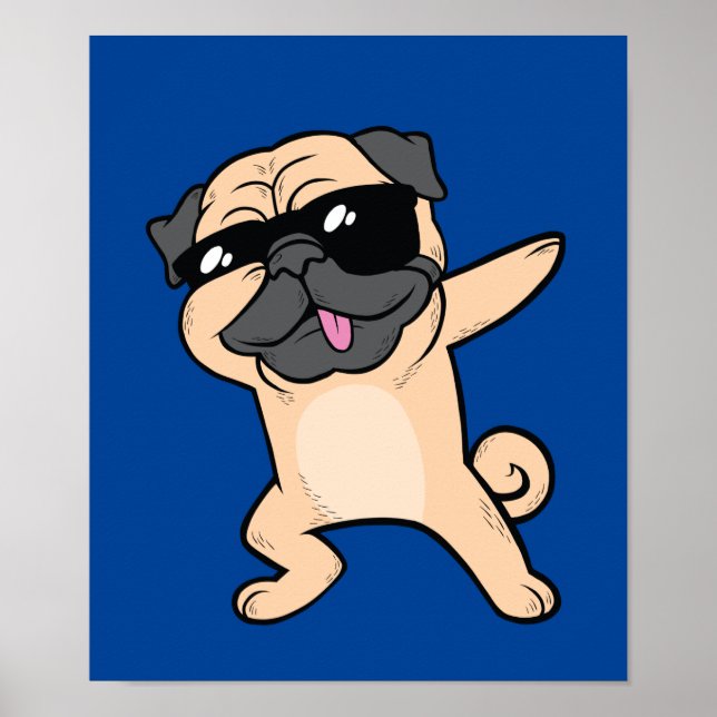 Coola Dabbing Pug Poster (Framsidan)