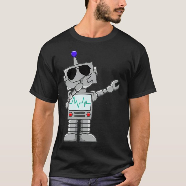 Coola Dabbing Robot Back to school  T Shirt (Framsida)