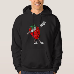 Coola Dabbing Strawberry Funny Kärlek Dancer Sweet Hoodie