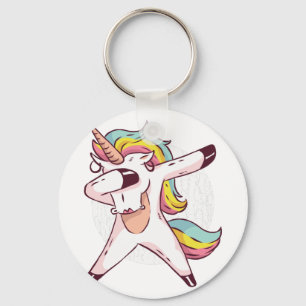 Coola Dabbing Unicorn Rainbow Trendig Dance Moves Nyckelring