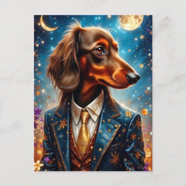 Coola Dachshund Vykort (Framsida)