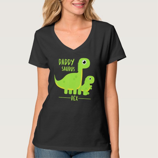 Coola Daddysaurus Rex Dino T Shirt (Framsida)