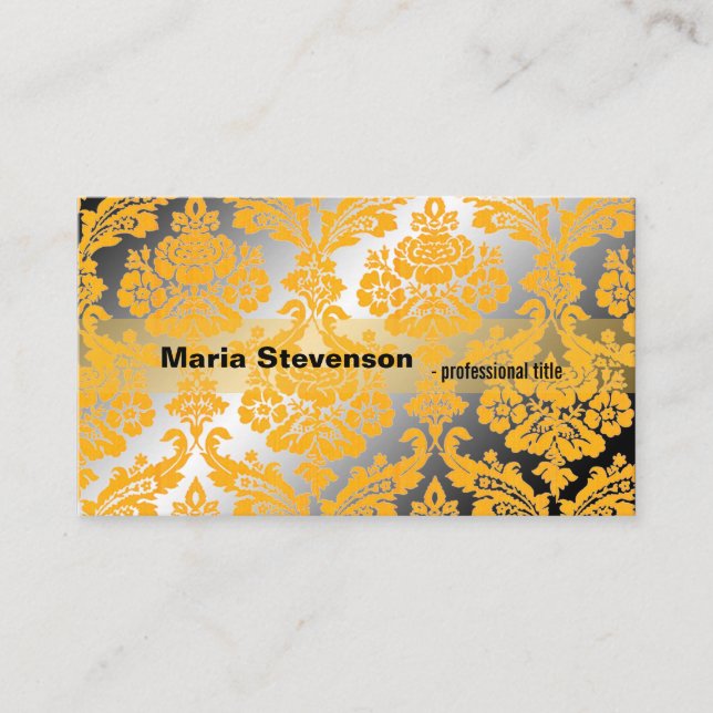 Coola, dämpa affärskort för gult av elegant visitkort (Framsida)