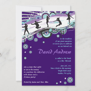 Coola Dance Party Pub, Bat mitzvah judisk inbjudan