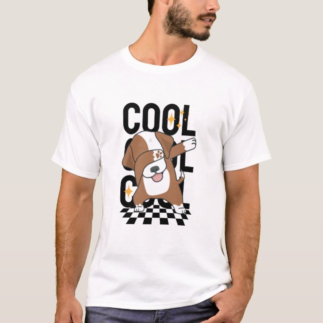 Coola Dancing Puppy T Shirt (Framsida)