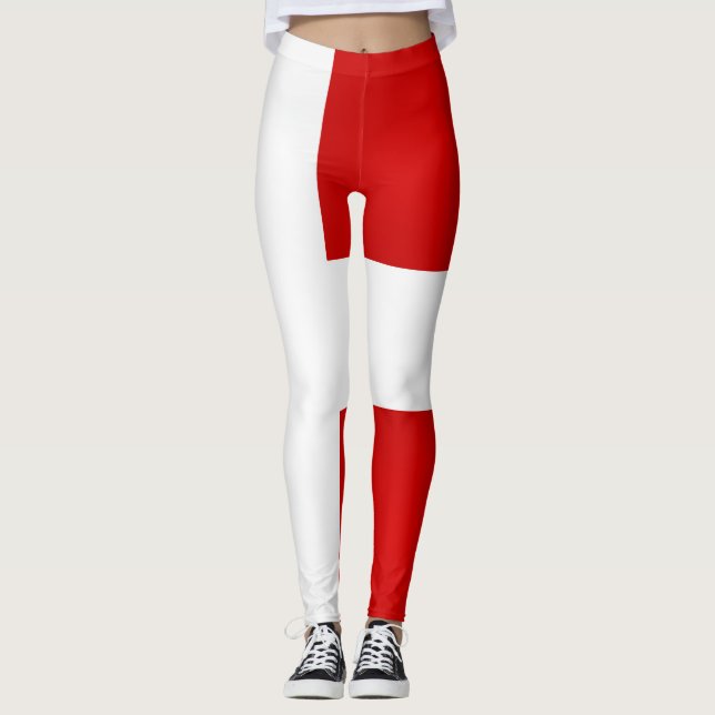 Coola Danmark Flagga Mode Leggings (Framsida)