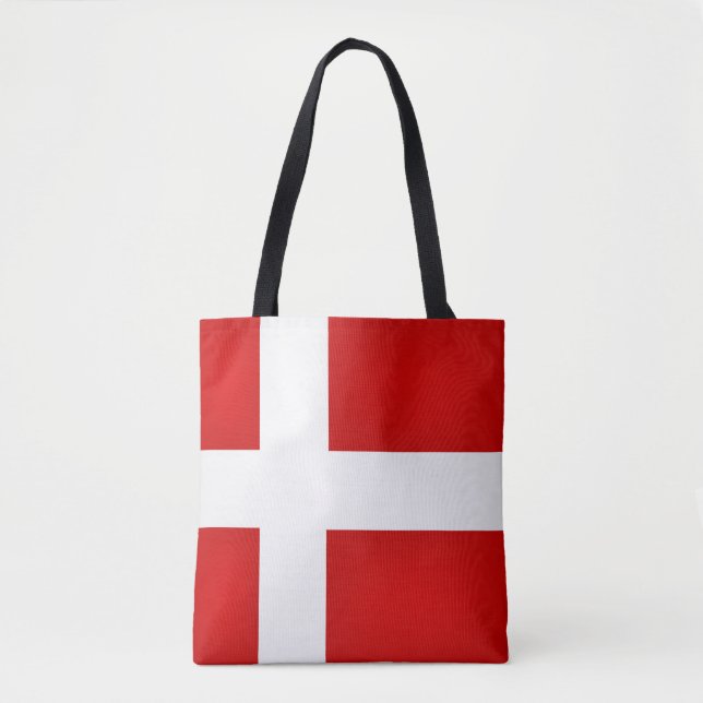 Coola Danmark Flagga Mode Tygkasse (Framsida)