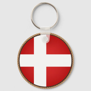 Coola Danmark Flagga Seal Nyckelring
