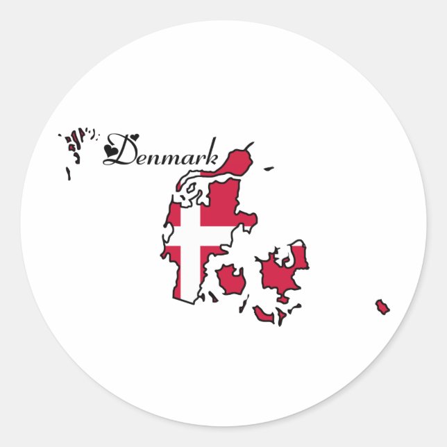 Coola Danmark Runt Klistermärke (Framsida)