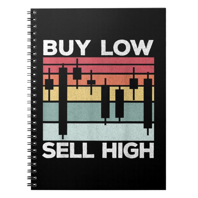 Coola Daytrading Buy low sell high Candlesticks Anteckningsbok (Framsidan)