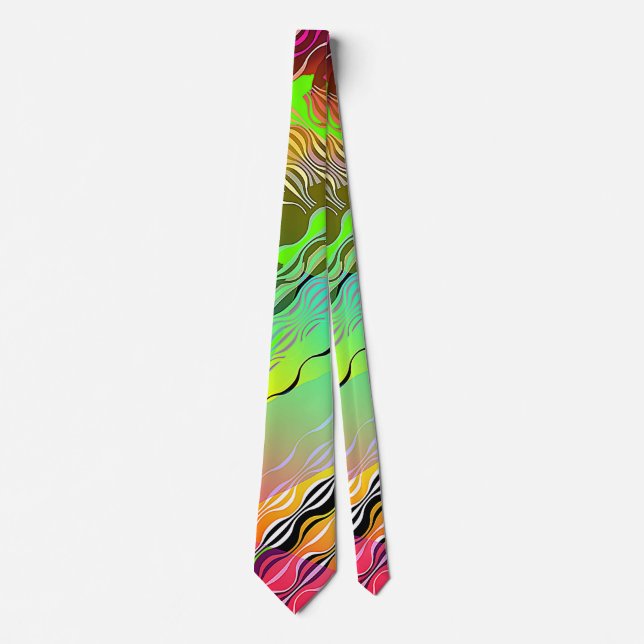 COOLA DEBONAIR FLOWING MULTI FÄRG NECKTIE TIE SLIPS (Framsida)