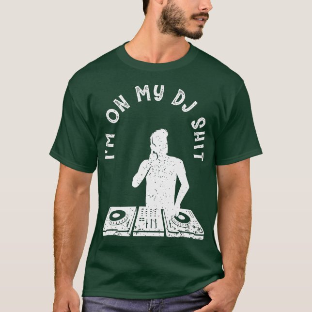 Coola Deejay Image Disk Jockey Member Mixer Headse T Shirt (Framsida)