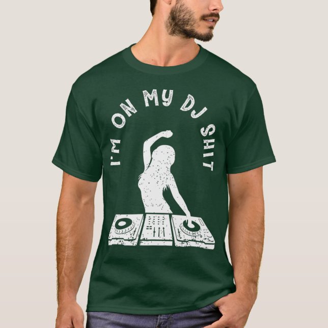Coola Deejay Image Disk Jockey Member Mixer Headse T Shirt (Framsida)