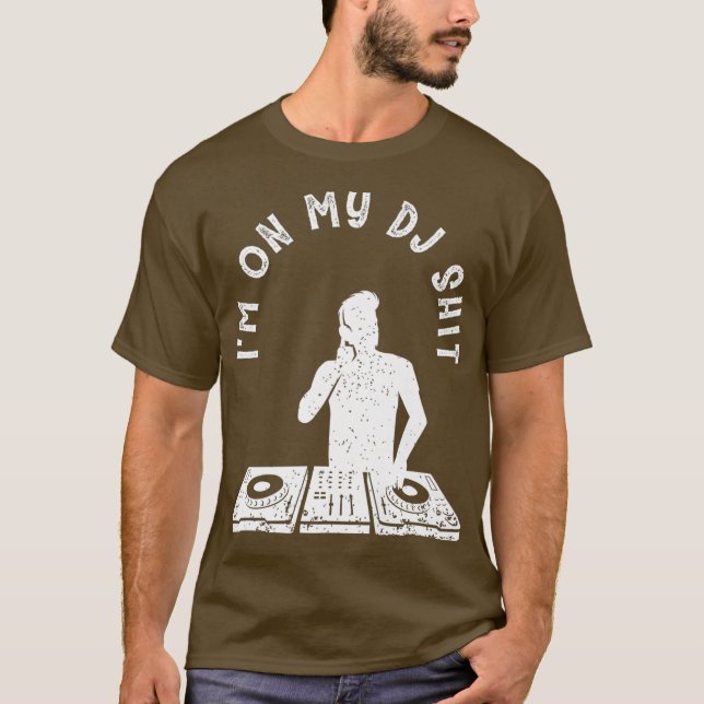 Coola Deejay Image Disk Jockey Member Mixer Headse T Shirt (Framsida)
