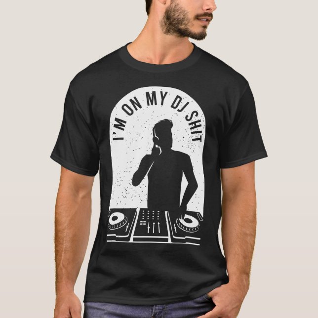 Coola Deejay Image Disk Jockey Member Mixer Headse T Shirt (Framsida)