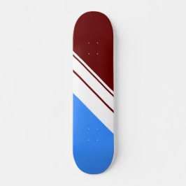 Coola Deep Red White Blåvit Tävla Rand Mini Skateboard Bräda 18,5 Cm