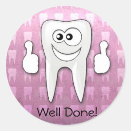 Coola- dekal för "välskött" tandtand runt klistermärke