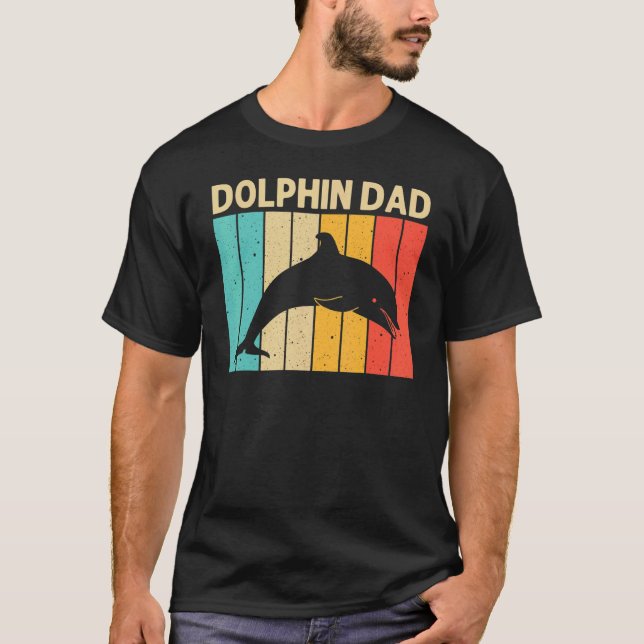 Coola-delfiner för delfiner från Pappa Far Beluga  T Shirt (Framsida)