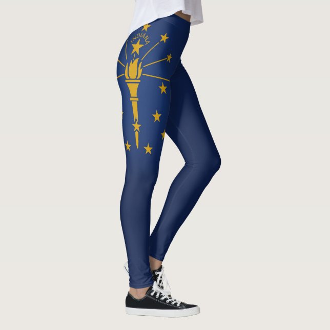 Coola delstaten Indiana Flagga Mode Leggings (Höger)