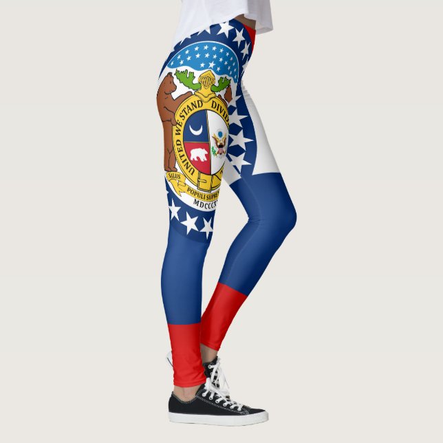 Coola delstaten Missouri Flagga Mode Leggings (Höger)