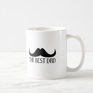 Coola Den bästa Pappa Black Mustache Fars dag Kaffemugg