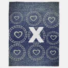 Coola Denim-utseende Fleecefilt