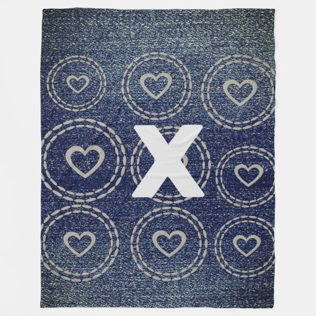 Coola Denim-utseende Fleecefilt (Framsidan)