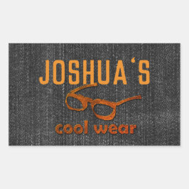 Coola Denim-utseende Rektangulärt Klistermärke