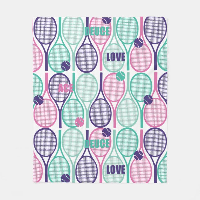 Coola Design för tennisspelare, tränare... Fleecefilt (Framsidan)