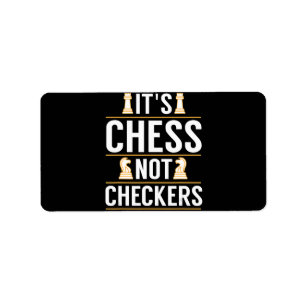 coola dess val, inte checkers, checkers spelarpres adressetikett