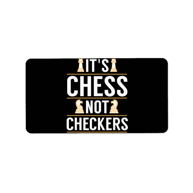coola dess val, inte checkers, checkers spelarpres adressetikett (Framsidan)