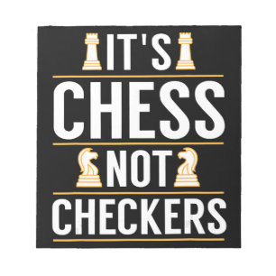 coola dess val, inte checkers, checkers spelarpres anteckningsblock