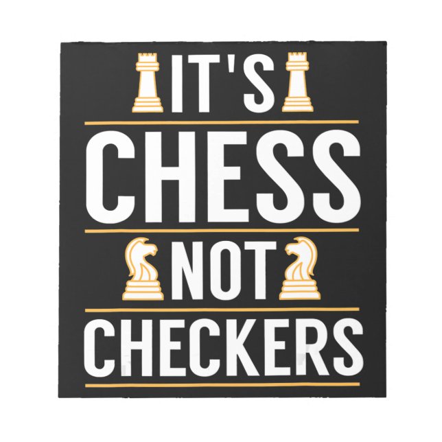 coola dess val, inte checkers, checkers spelarpres anteckningsblock (Framsida)