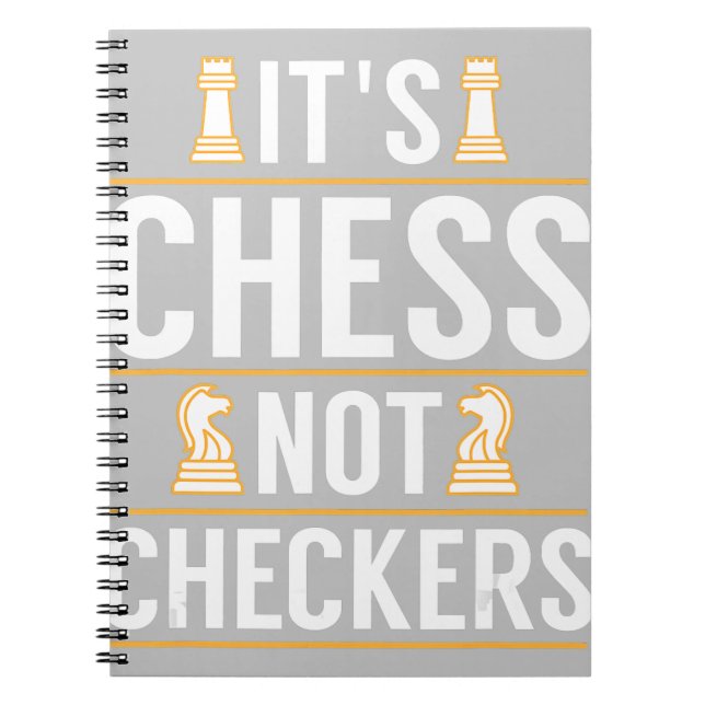coola dess val, inte checkers, checkers spelarpres anteckningsbok (Framsidan)