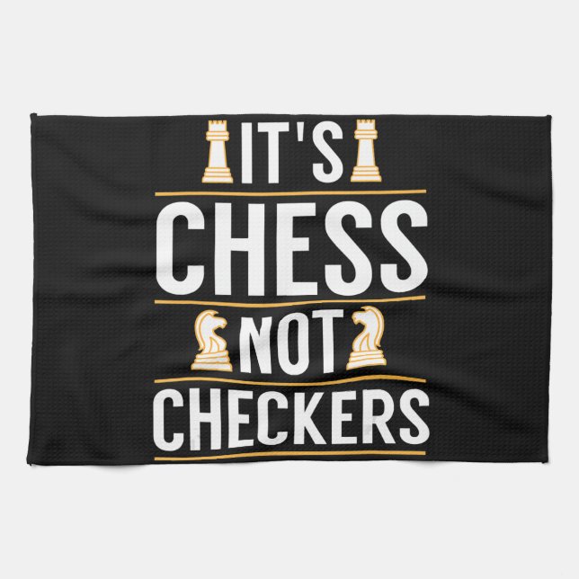 coola dess val, inte checkers, checkers spelarpres kökshandduk (Horisontell)