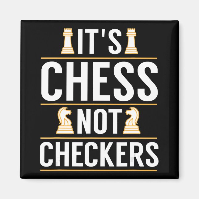 coola dess val, inte checkers, checkers spelarpres magnet (Framsidan)