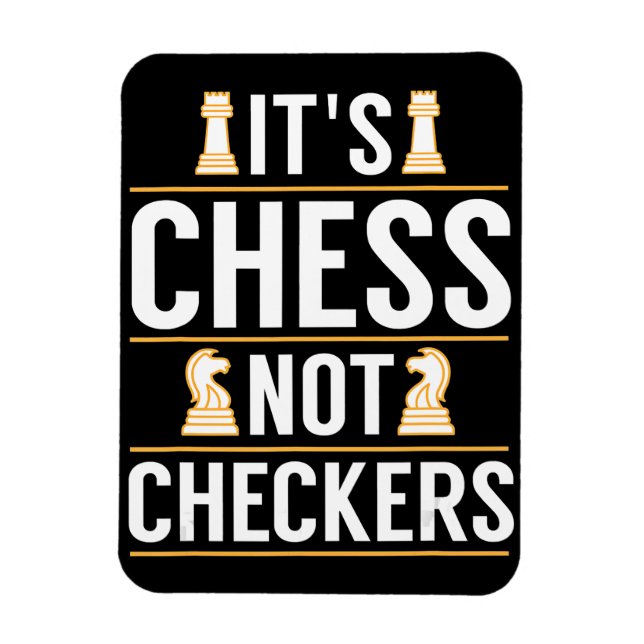 coola dess val, inte checkers, checkers spelarpres magnet (Vertikal)