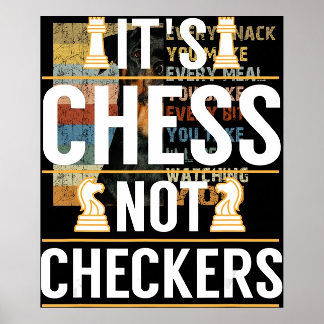 coola dess val, inte checkers, checkers spelarpres poster (Framsidan)