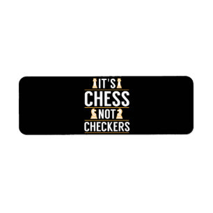 coola dess val, inte checkers, checkers spelarpres returadress etikett