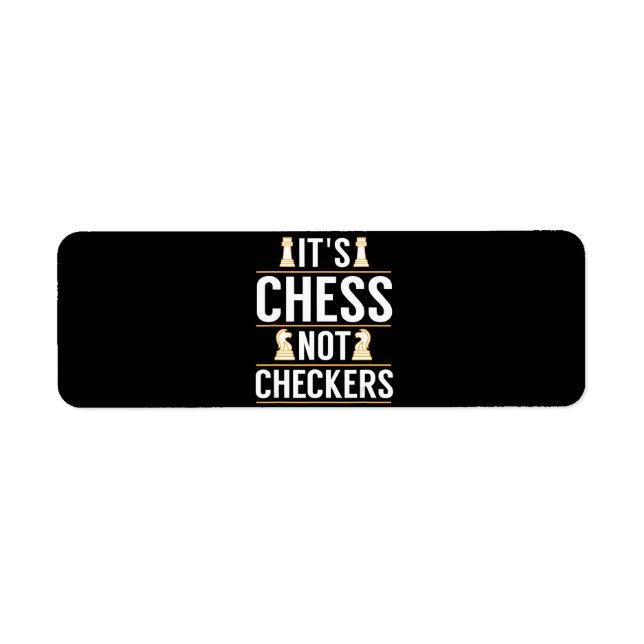 coola dess val, inte checkers, checkers spelarpres returadress etikett (Framsidan)