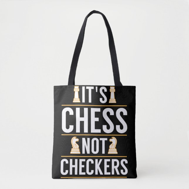 coola dess val, inte checkers, checkers spelarpres tygkasse (Framsida)