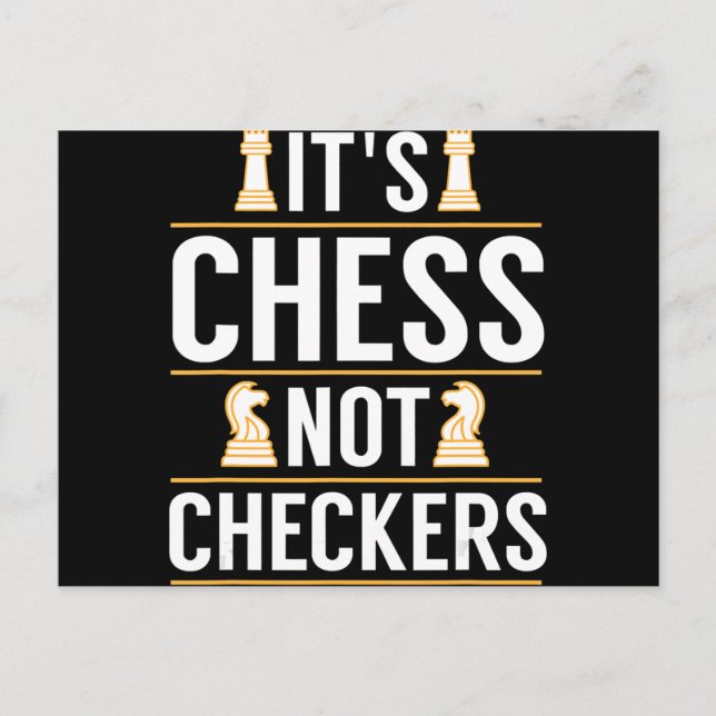 coola dess val, inte checkers, checkers spelarpres vykort (Framsida)